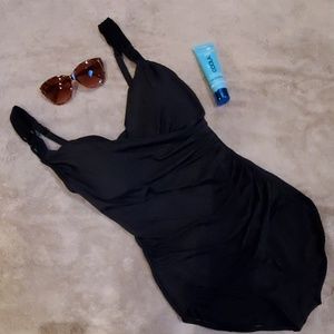 One piece black swimsuit